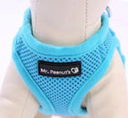 Mr. Peanut's PupTrek Soft Mesh Pet Harness with Matching Leash – Adjustable, Breathable, Choke-Free