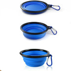 Single Blue Silicone Collapsible Travel Bowl - 12oz